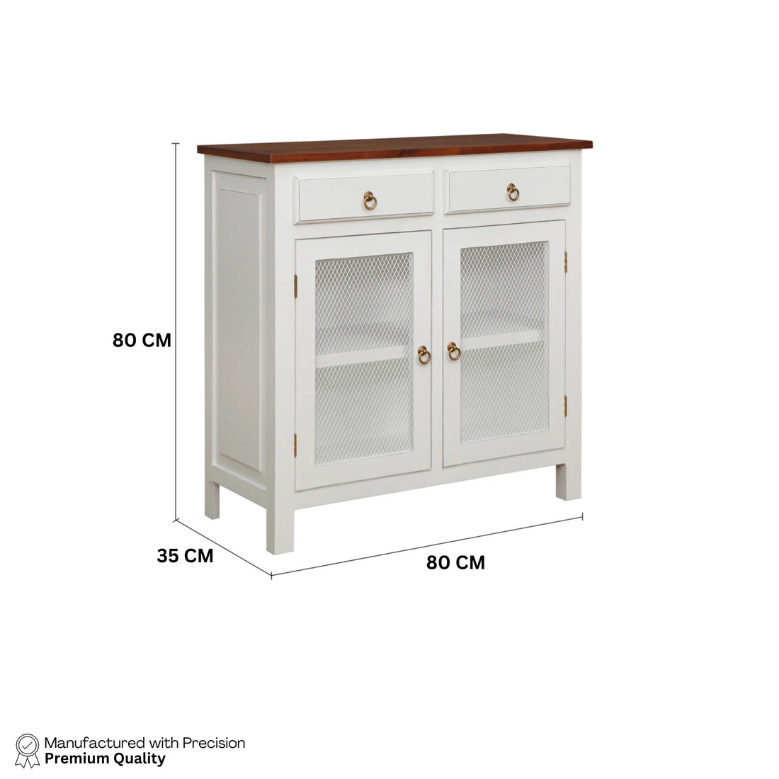 Kisten Storage Cabinet | White & Brown Finish