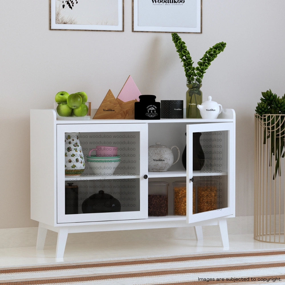 Enigma Storage Cabinet - White Glass