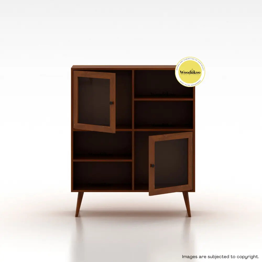 Solstice Storage Cabinets - Provincial Teak Glass