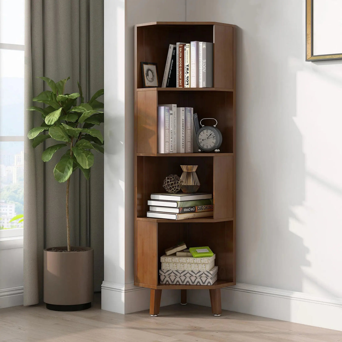 Sage 4-Tier Bookshelf