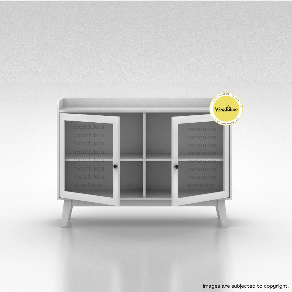 Enigma Storage Cabinet - White Glass