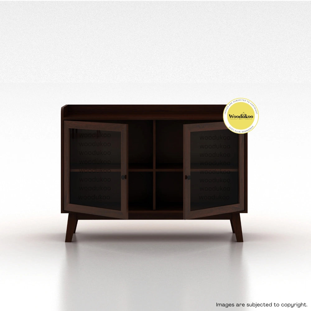 Enigma Storage Cabinet - Walnut Glass