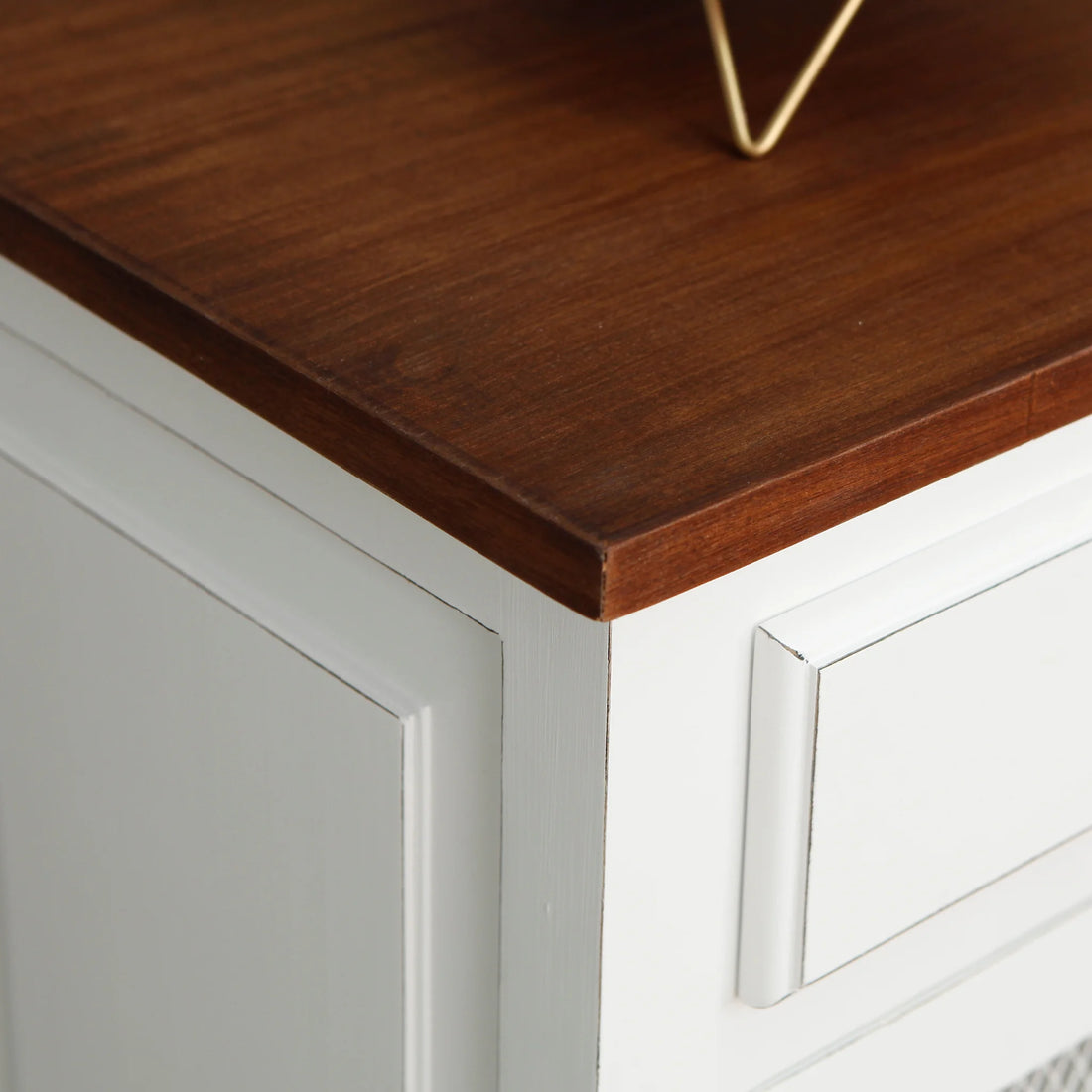 Kisten Storage Cabinet | White & Brown Finish