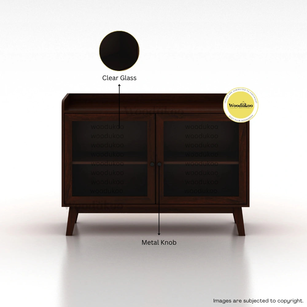 Enigma Storage Cabinet - Walnut Glass