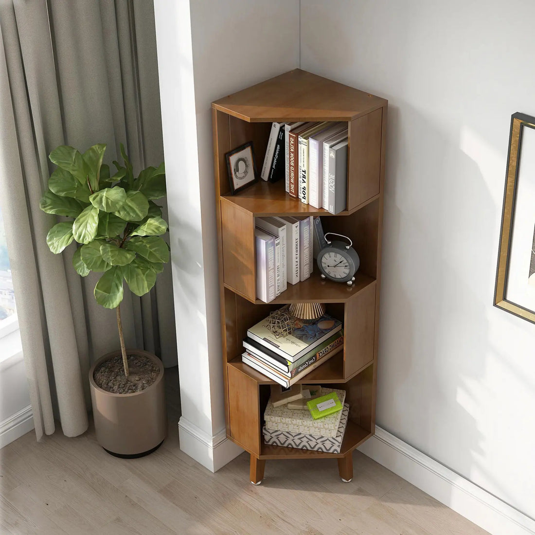Sage 4-Tier Bookshelf