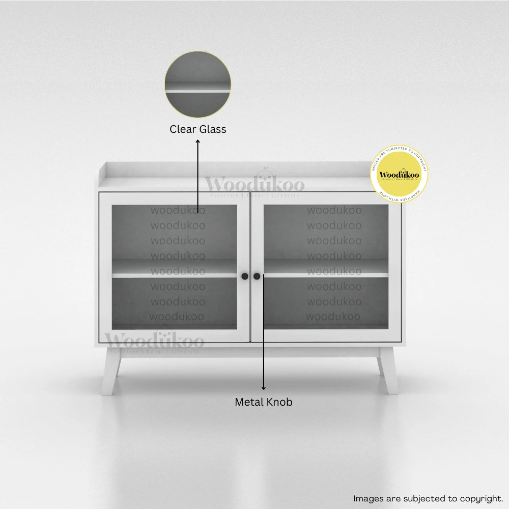 Enigma Storage Cabinet - White Glass