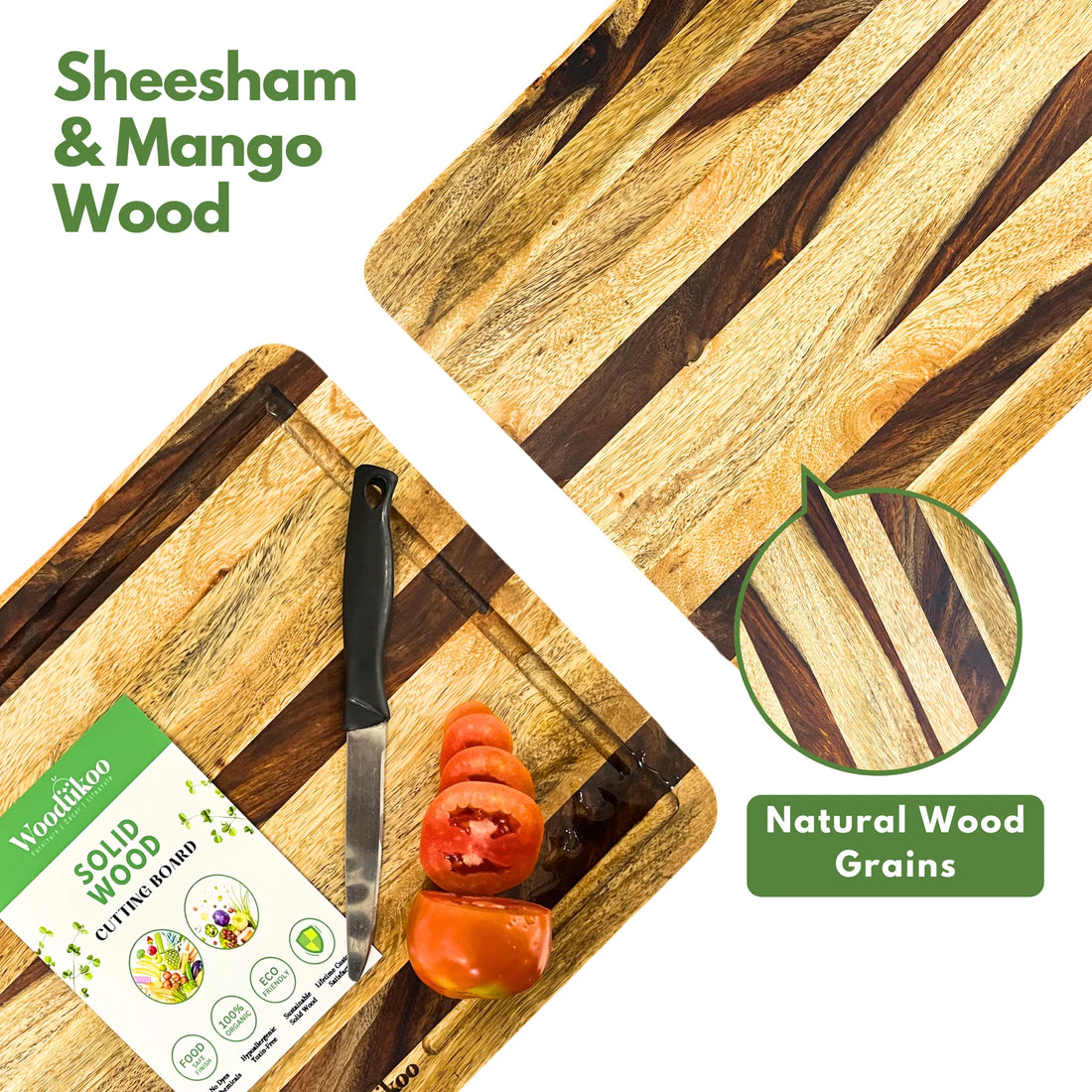 Chopzaar Mango + Sheesham Wood Cutting/Chopping Board