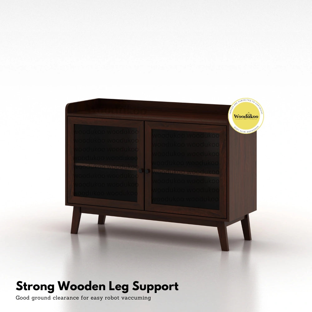 Enigma Storage Cabinet - Walnut Glass