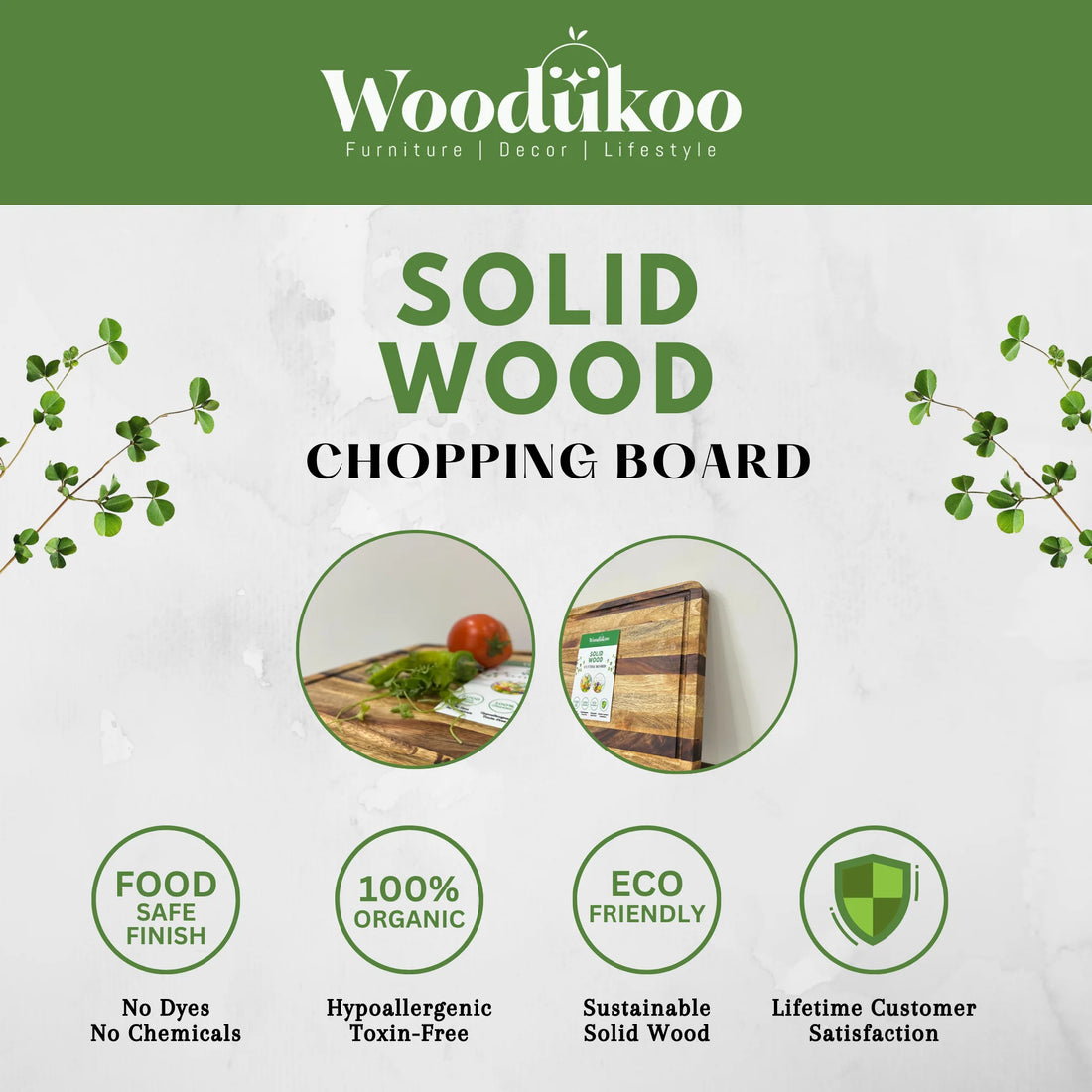 Chopzaar Mango + Sheesham Wood Cutting/Chopping Board