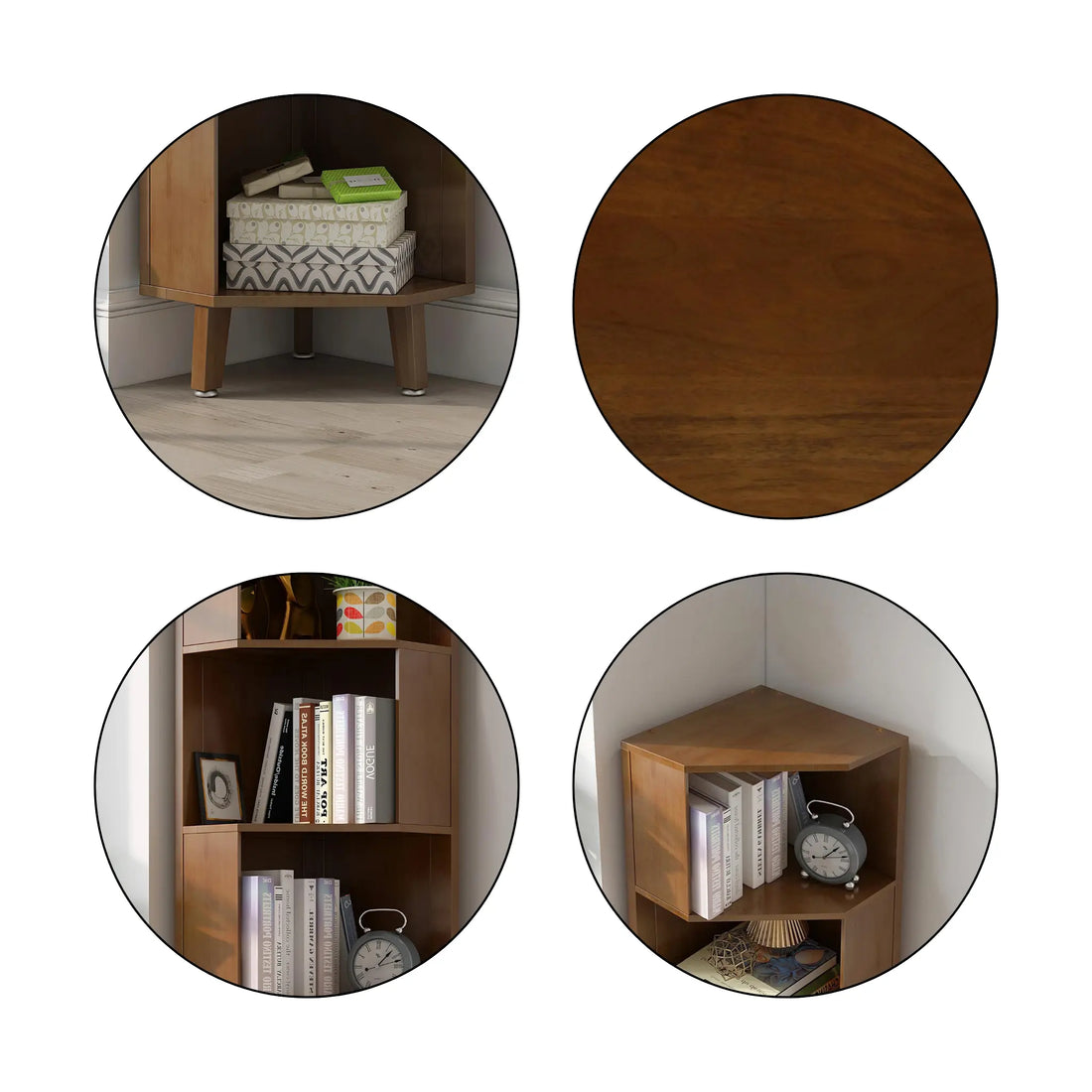 Sage 4-Tier Bookshelf