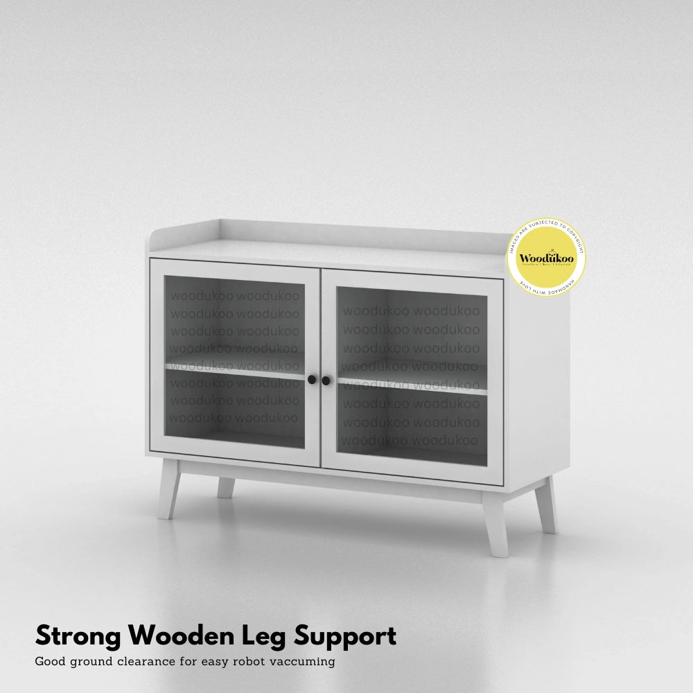 Enigma Storage Cabinet - White Glass
