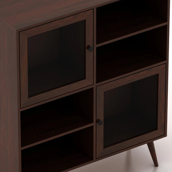 Solstice Storage Cabinets - Walnut Glass
