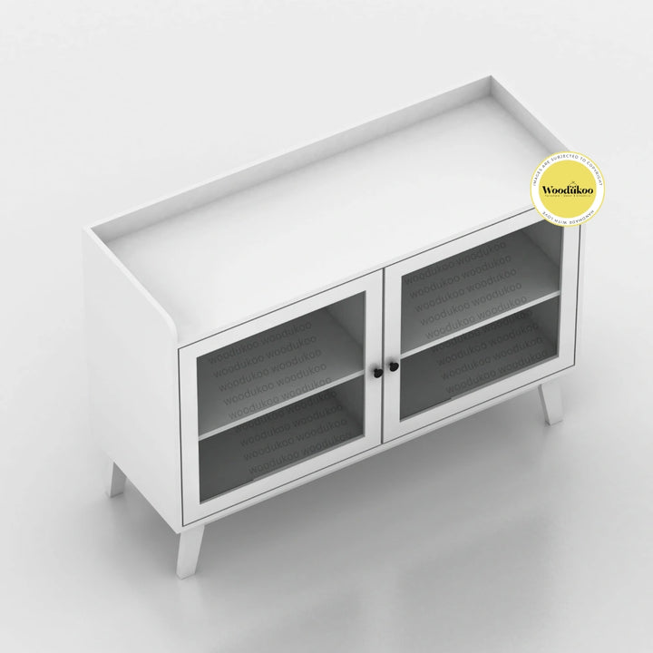 Enigma Storage Cabinet - White Glass
