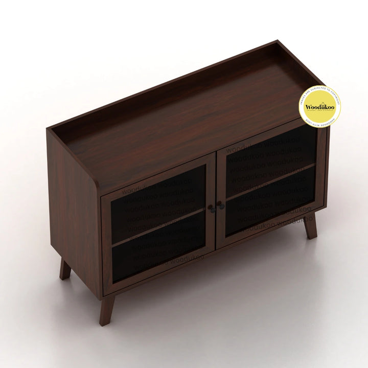 Enigma Storage Cabinet - Walnut Glass