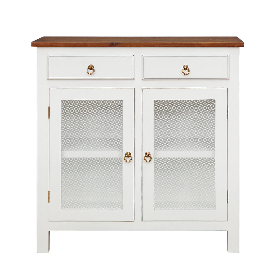 Kisten Storage Cabinet | White & Brown Finish