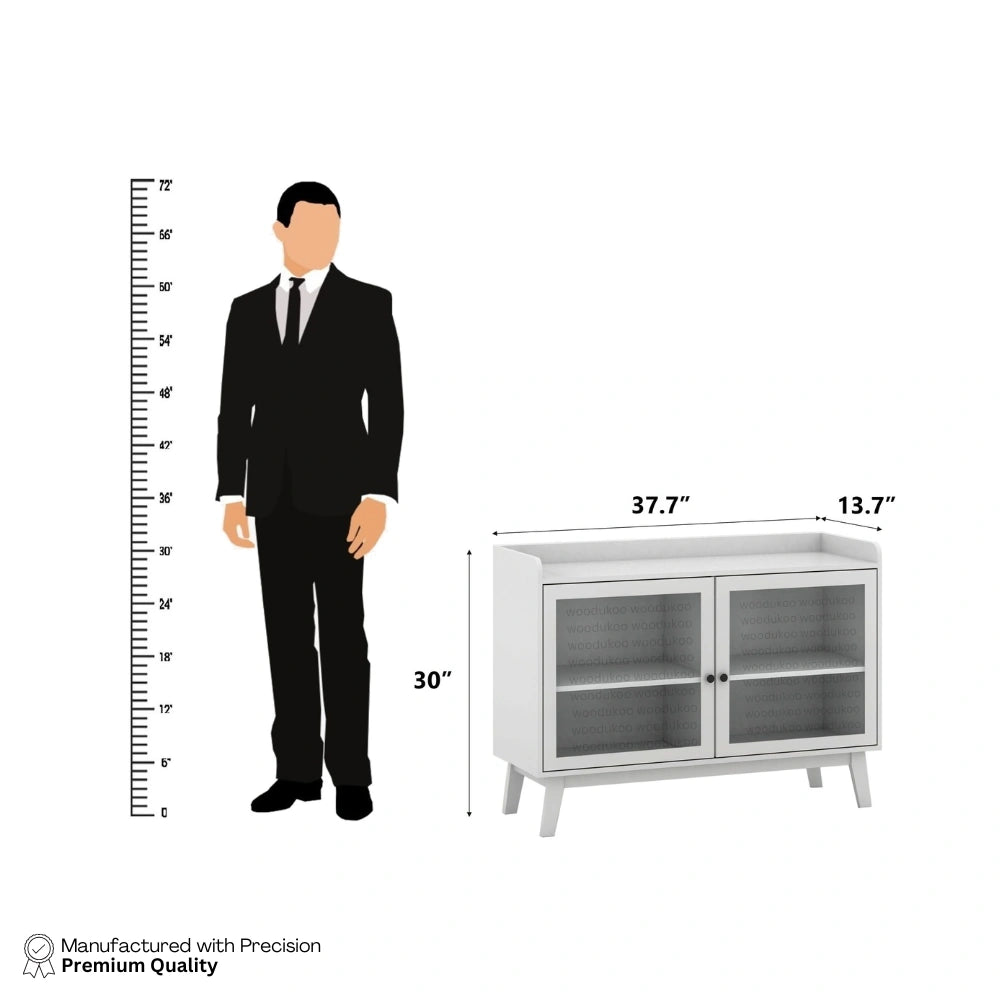 Enigma Storage Cabinet - White Glass