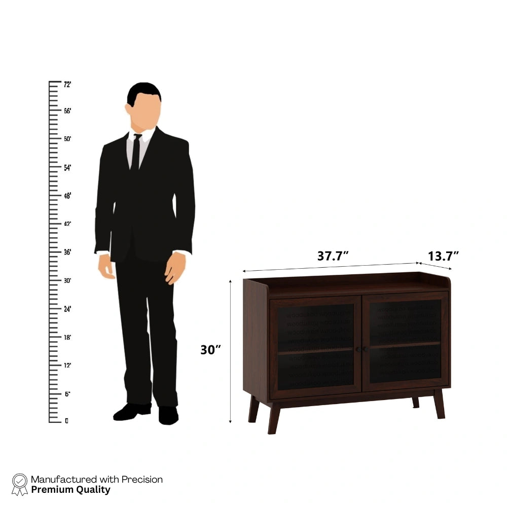 Enigma Storage Cabinet - Walnut Glass