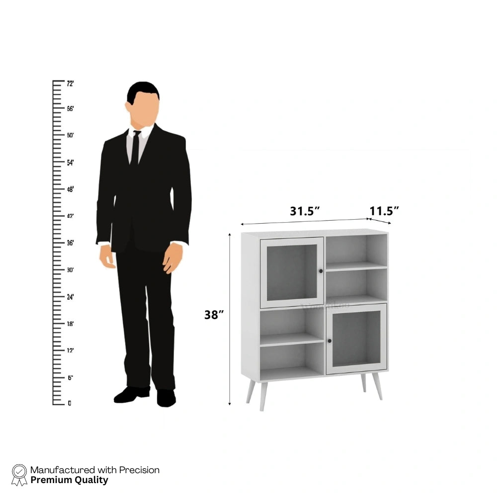 Solstice Storage Cabinets - White Glass