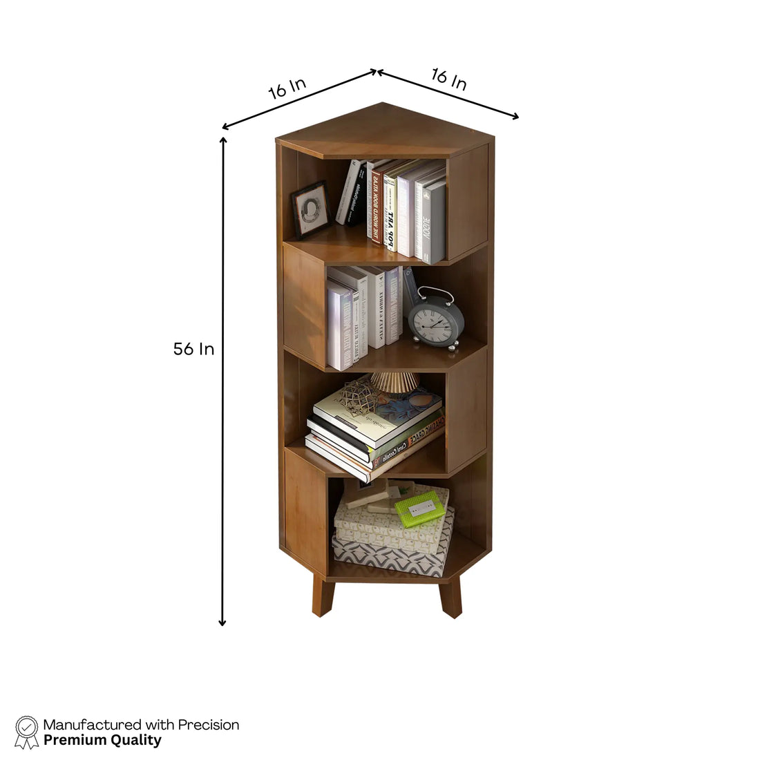 Sage 4-Tier Bookshelf