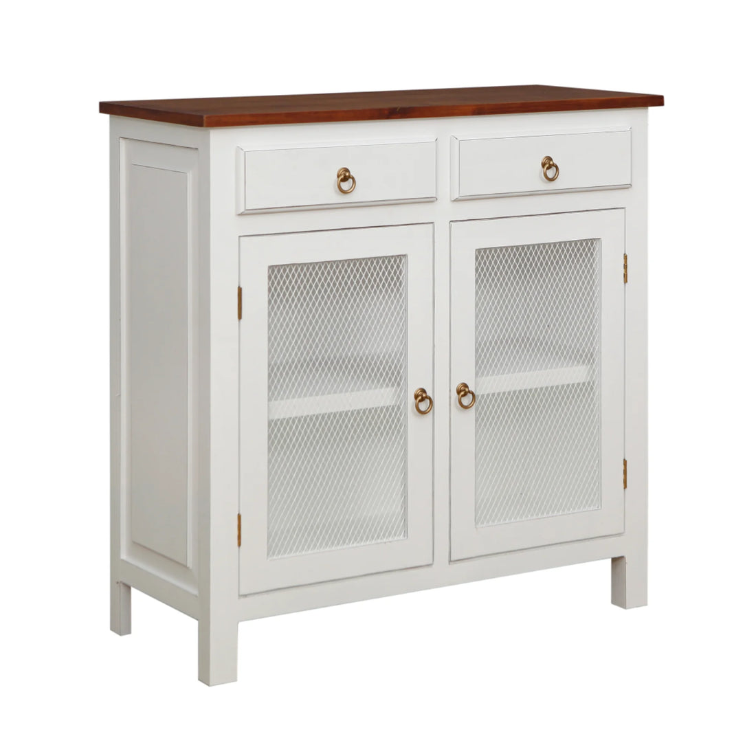 Kisten Storage Cabinet | White & Brown Finish