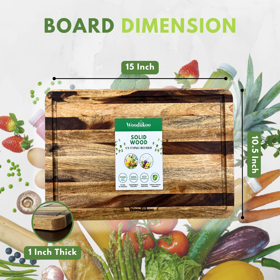 Chopzaar Mango + Sheesham Wood Cutting/Chopping Board