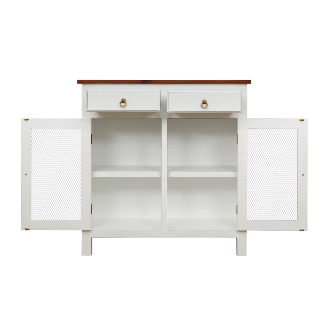Kisten Storage Cabinet | White & Brown Finish